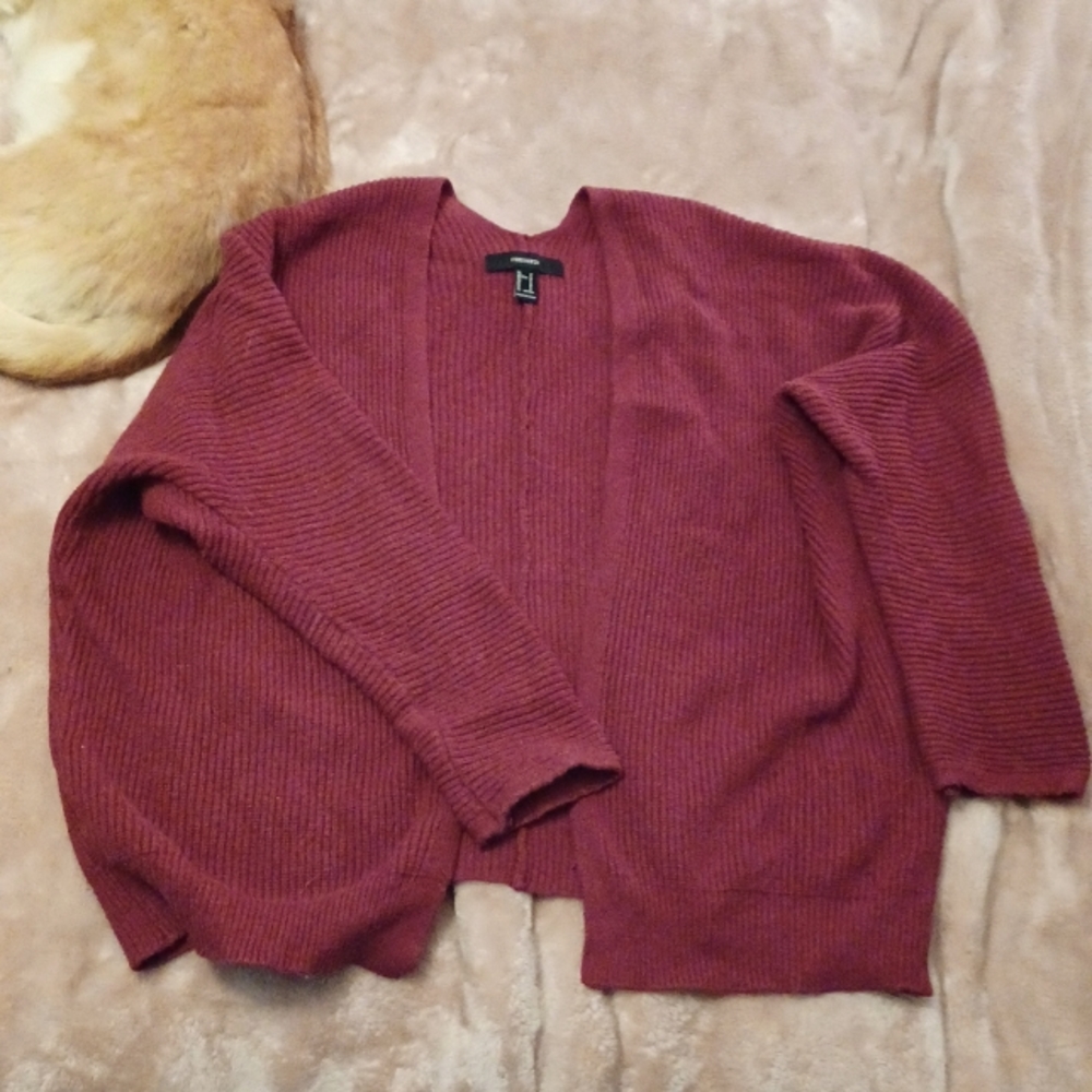 Ribbed cardigan sweater